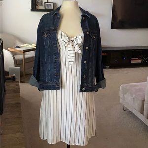 Striped dress with bow